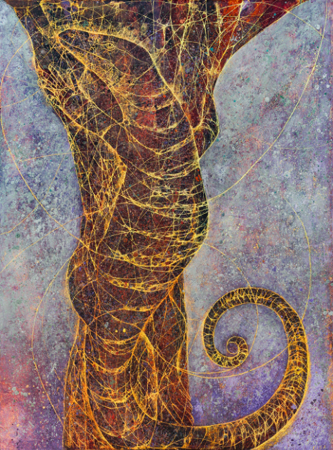 GOANNA ON A TREE